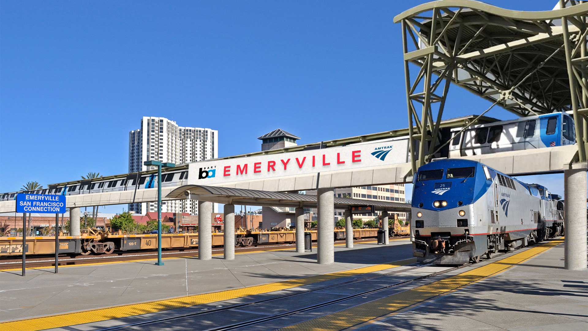 Emeryville Amtrak Station.